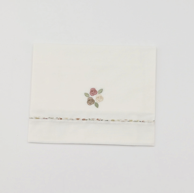 Ninnaoh | Lenzuolo carrozzino bianco fiori