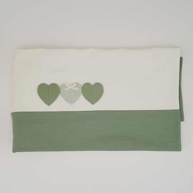 Ninnaoh Pure Love | Piumoncino panna verde cuori