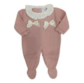Tutina neonata cotone caldo rosa antico