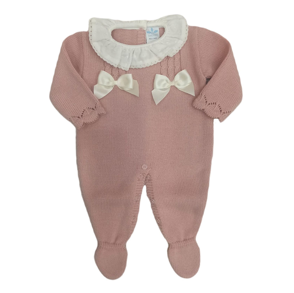 Tutina neonata cotone caldo rosa antico