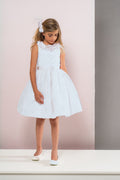Petit | Abito tulle ricamato bianco
