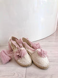 Juana Sanchez | Espadrillas cerimonia rosa antico bambina