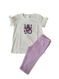 Liujo | Completo t-shirt e leggings lilla neonata
