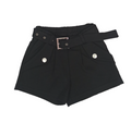 Short nero con cintura bambina