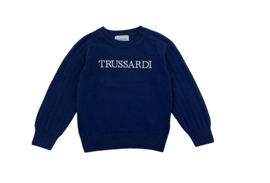 Trussardi | Maglione cotone blu neonato