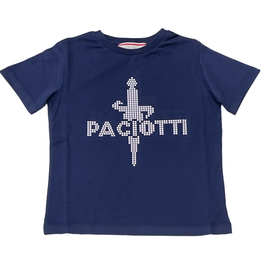 T-shirt bambino blu stampa spadino Paciotti