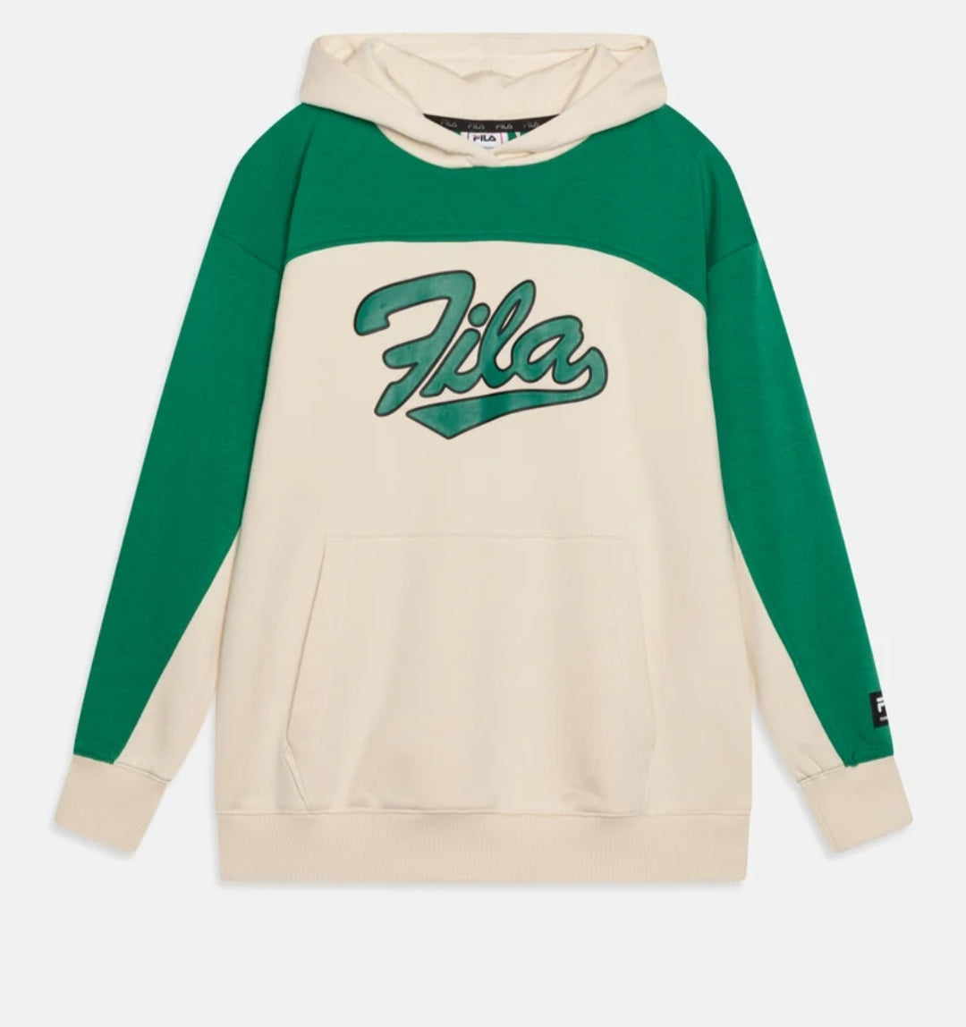 Fila | Felpa panna verde cappuccio ragazzo