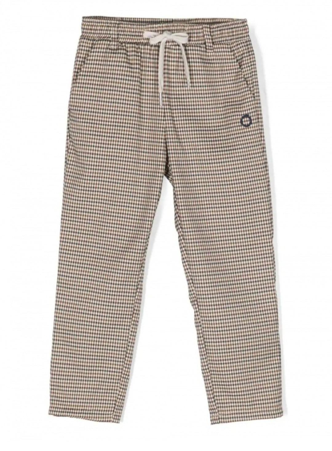 Trussardi | Pantalone coulisse bambino quadretti marrone