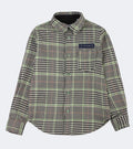 Trussardi | Camicia quadri verde bambino flanella