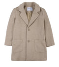 Trussardi | Cappotto chesterfield bambino beige spigato