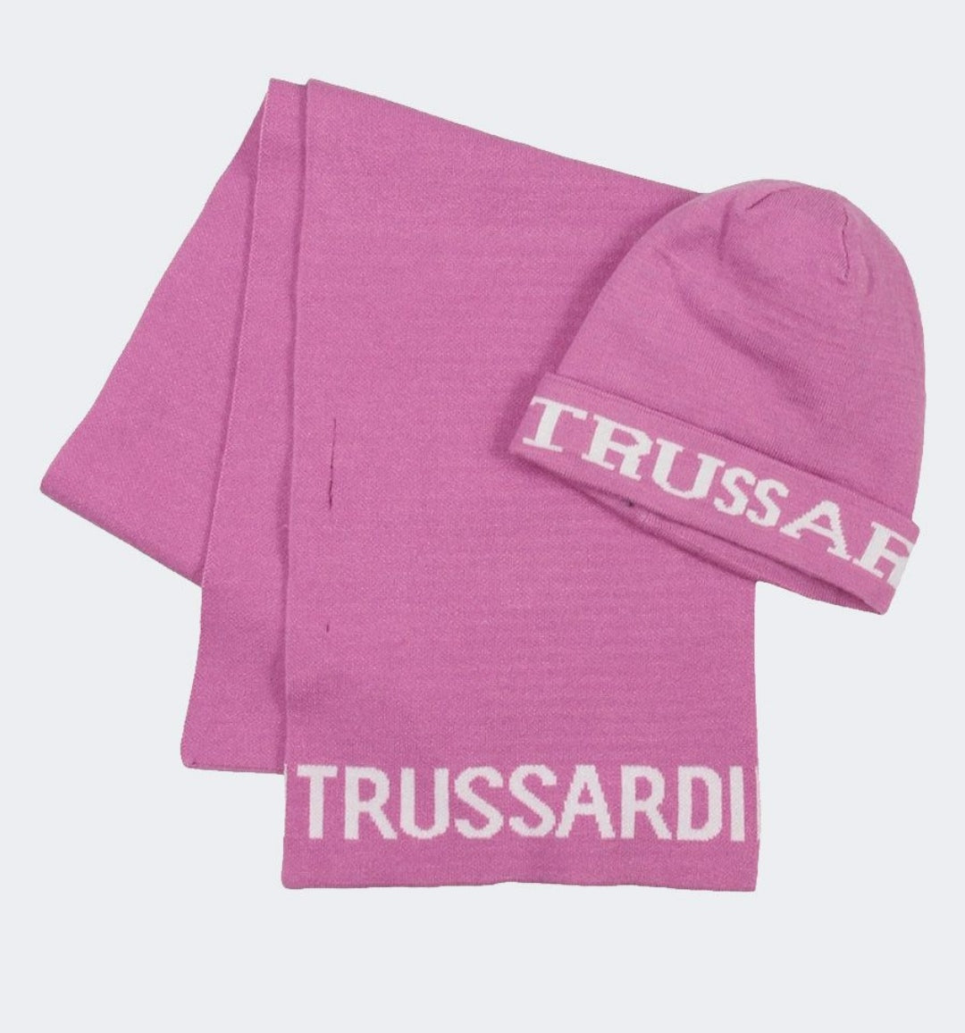 Trussardi | Set cappello sciarpa fuxia bambina