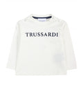 Trussardi | T-shirt neonato panna ricamo logo