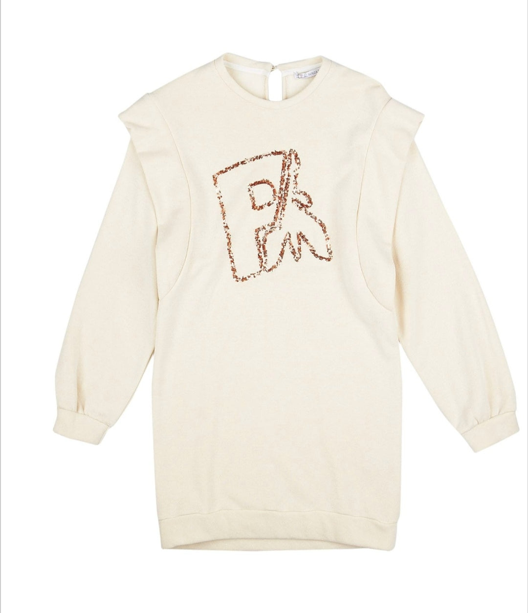 Patrizia Pepe | Abito felpa beige bronzo bambina