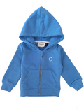 Trussardi | Felpa azzurra zip cappuccio