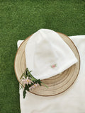 Bisou | Cappello ciniglia bianco rosellina