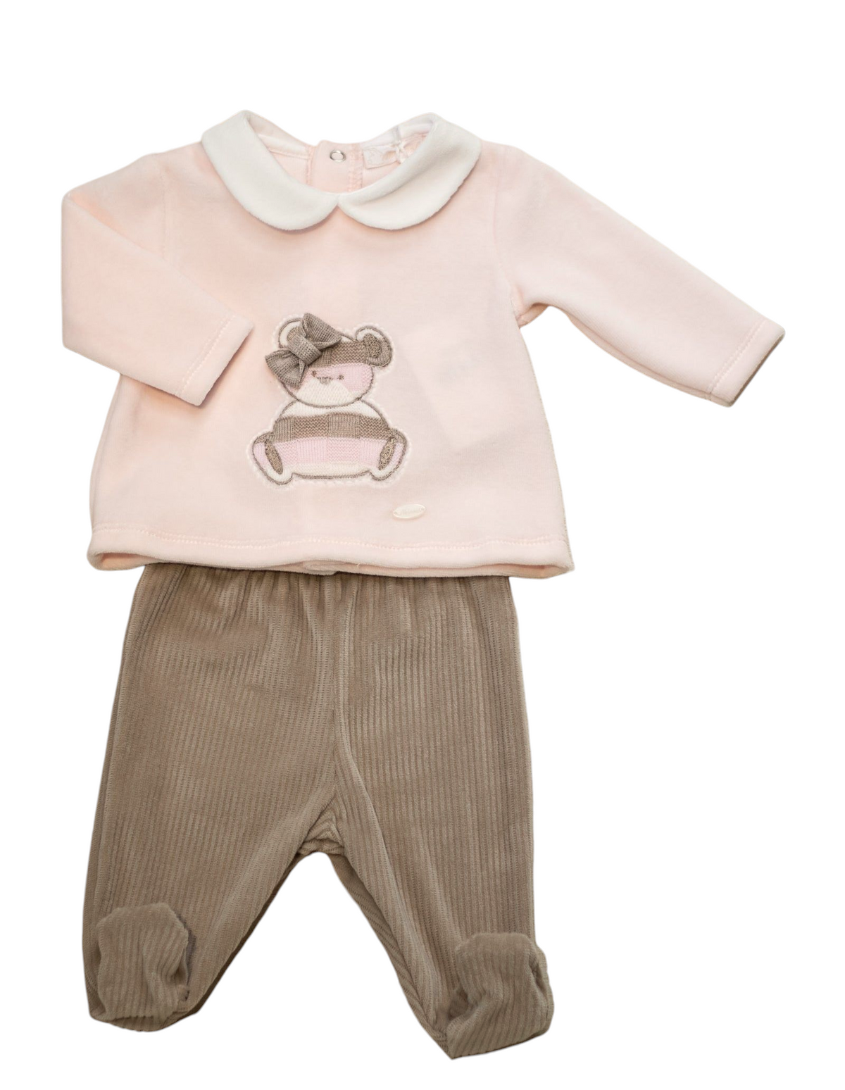 Ninnaoh | Completo nascita rosa beige orsetto