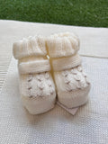 Primodì | Scarpine neonato lana panna beige