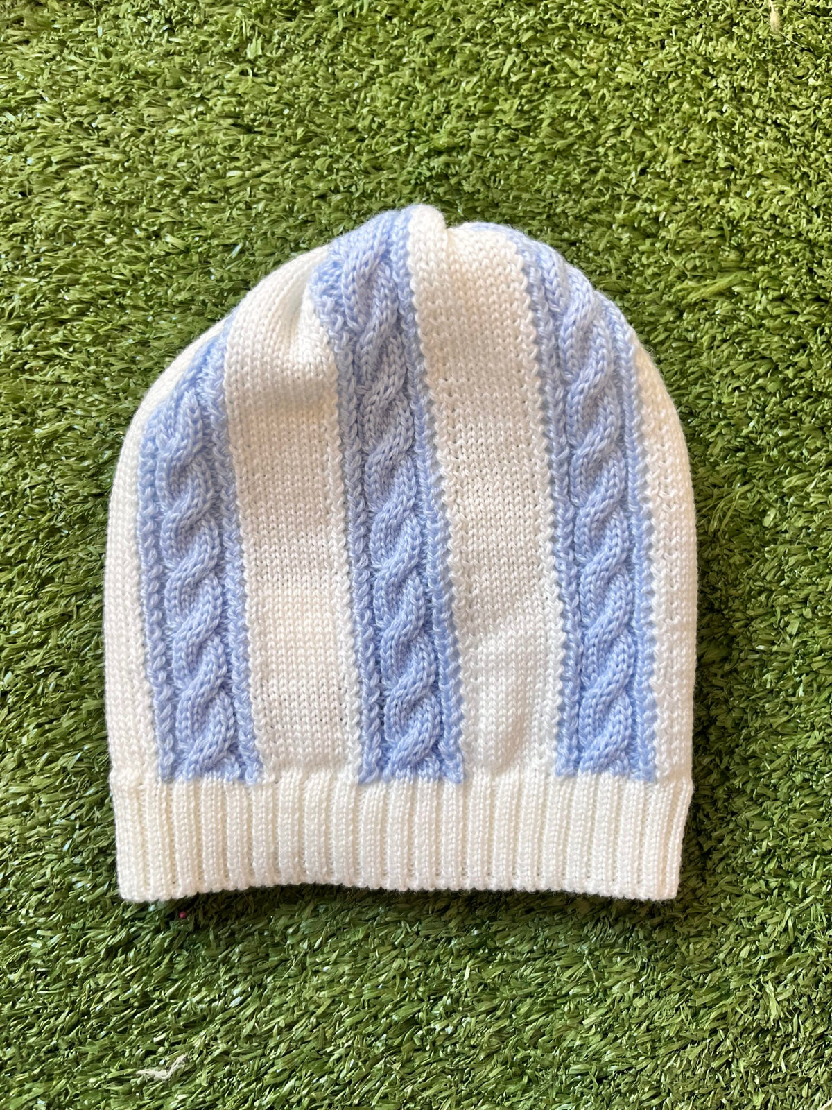 Primodì | Cappello lana bianco cielo trecce
