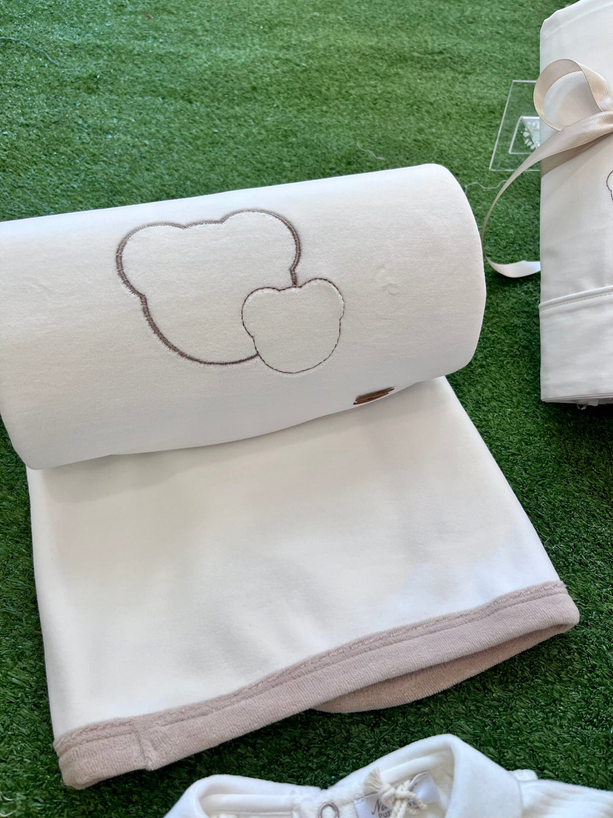 Ninnaoh | Coperta ciniglia orsetto beige
