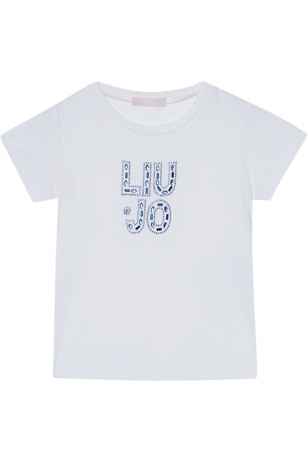 Liujo | T-shirt strass azzurri
