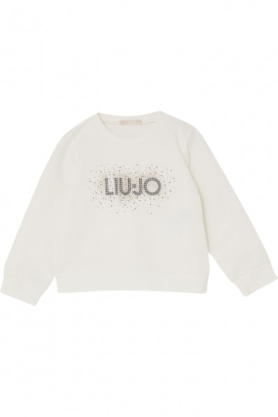 Liujo | Felpa bianca strass