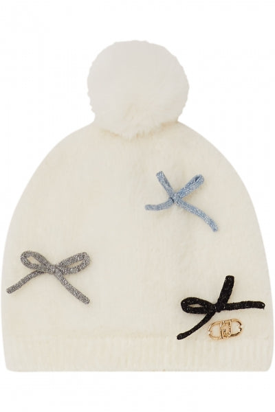 Liujo | Cappello bianco fiocchetti
