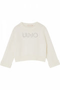 Liujo | Maglione bianco logo strass