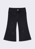 Liujo | Jeans nero zampa strass
