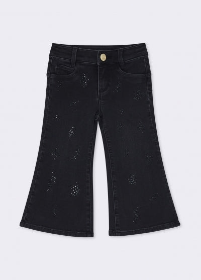 Liujo | Jeans nero zampa strass