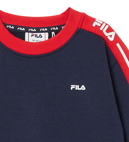 Fila | Felpa blu rossa girocollo
