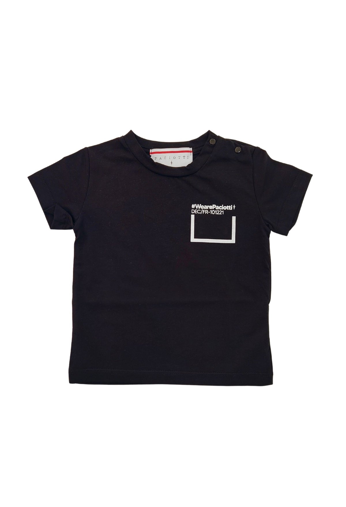 Paciotti | T-shirt nera taschino ragazzo
