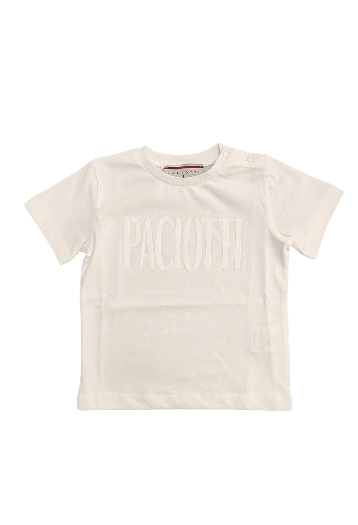 Paciotti | T-shirt bianca logo ragazzo