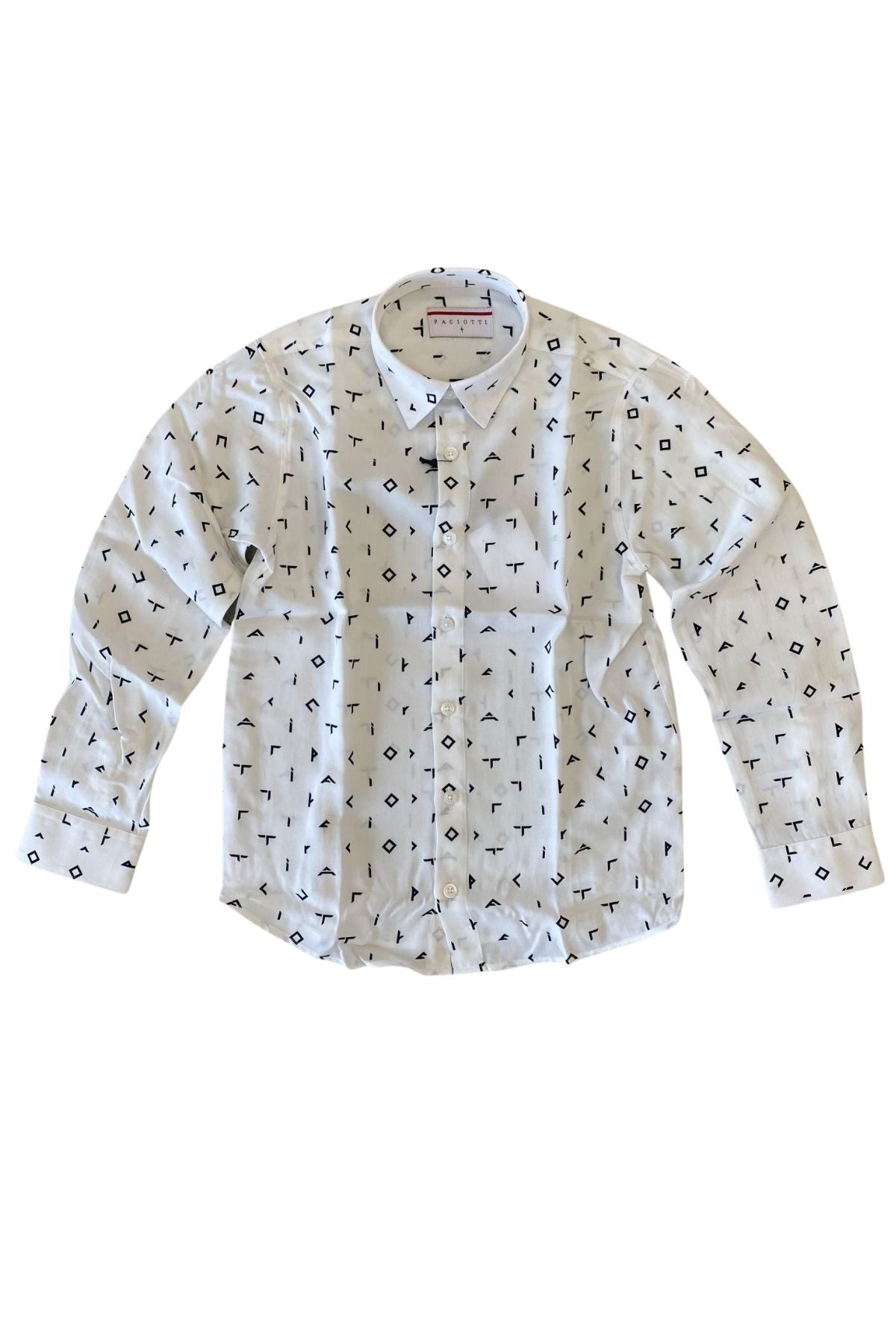 Paciotti | Camicia bianca nera bambino