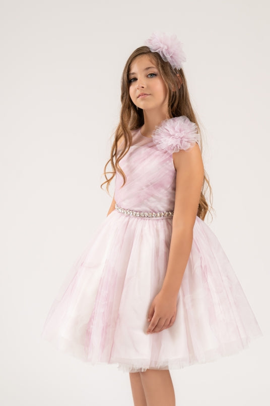 Petit | Abito tulle stampato lilla