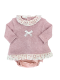 Ninnaoh | Completo maglia e coulotte rosa antico