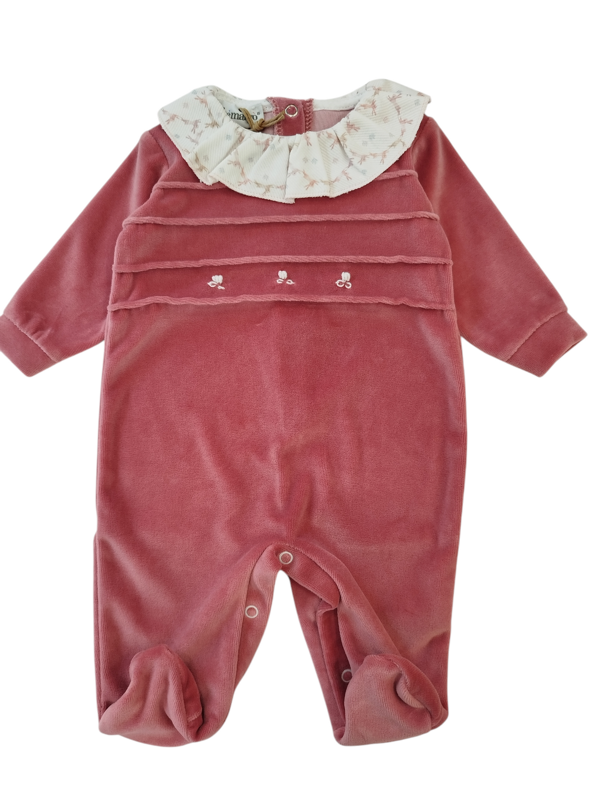 Bebè Margò | Tutina ciniglia rosa cipolla