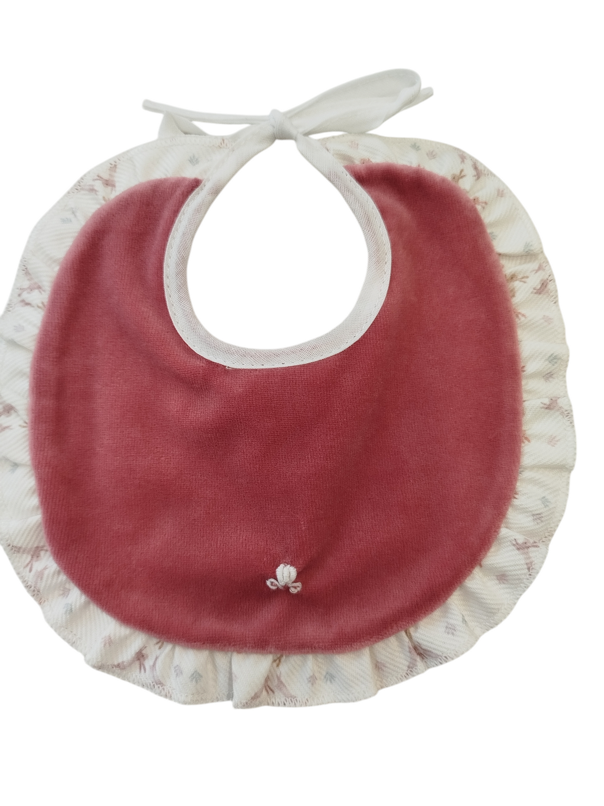 Bebè Margò | Bavetta ciniglia rosa cipolla