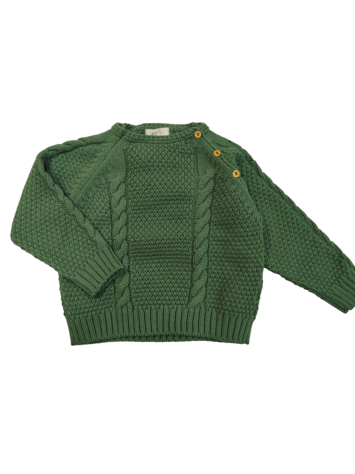 Yoedu | Maglione trecce verde