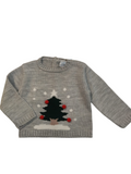 Maglione Natale grigio alberello