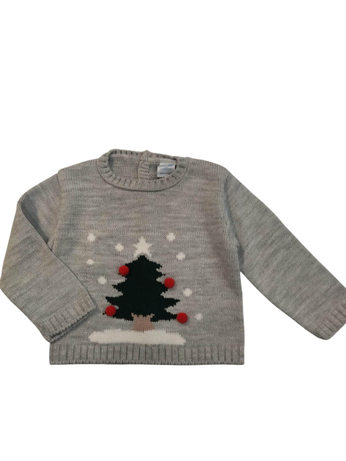 Maglione Natale grigio alberello