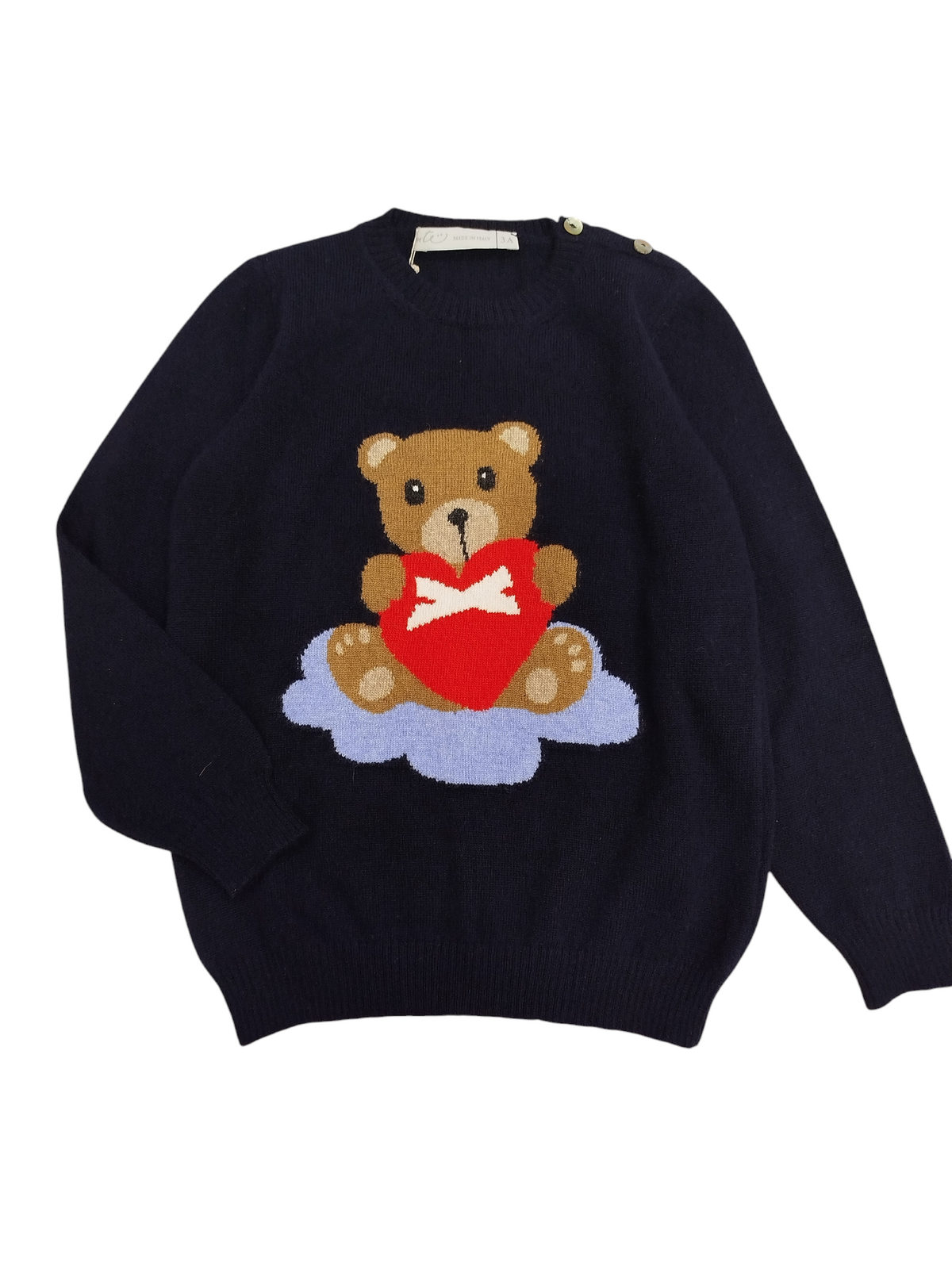 Per Te | Maglioncino orsetto blu bambina