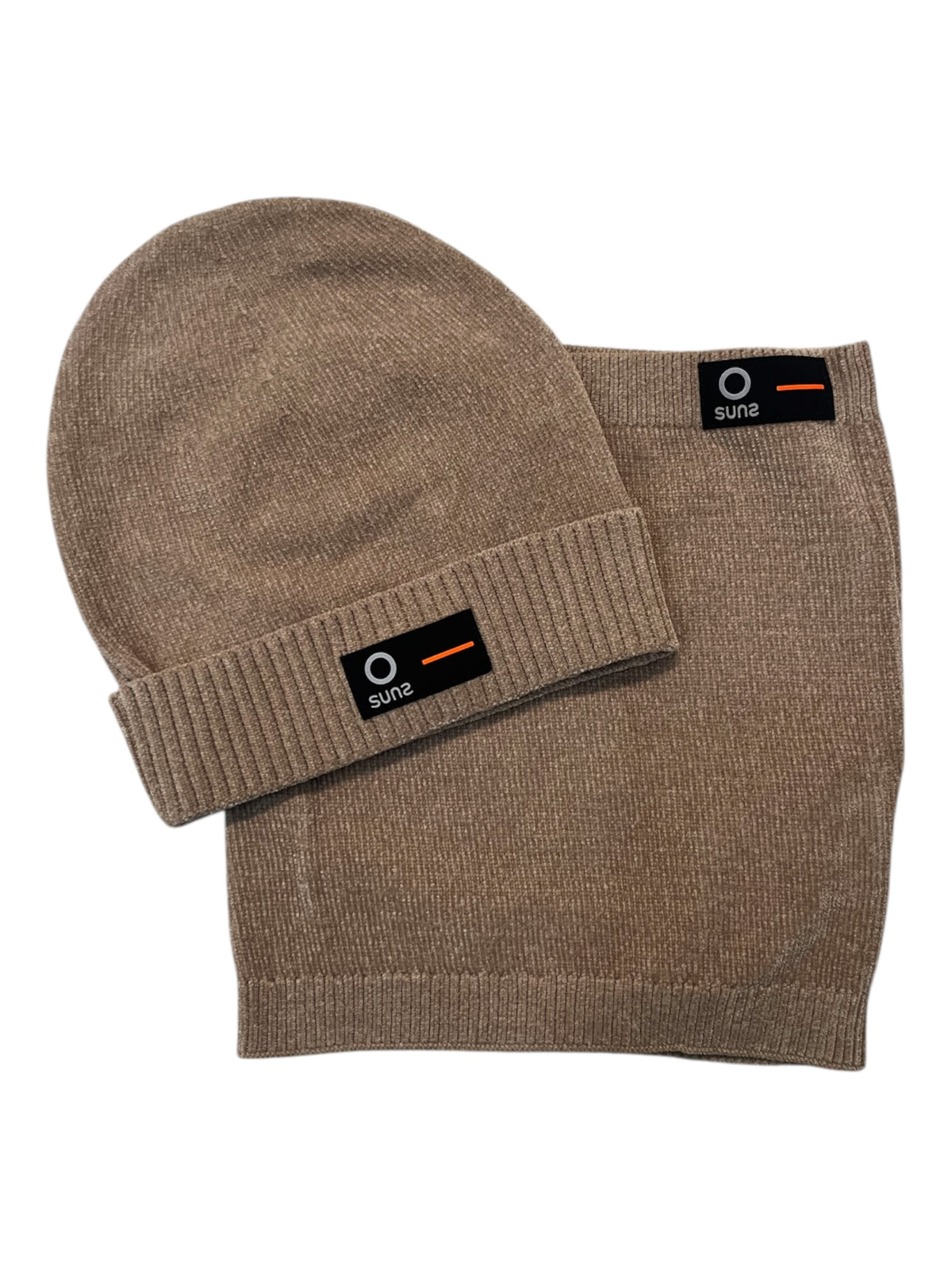 Suns | Cappello + collo beige cinigliato