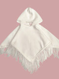 Ambarabà | Poncho bianco bambina