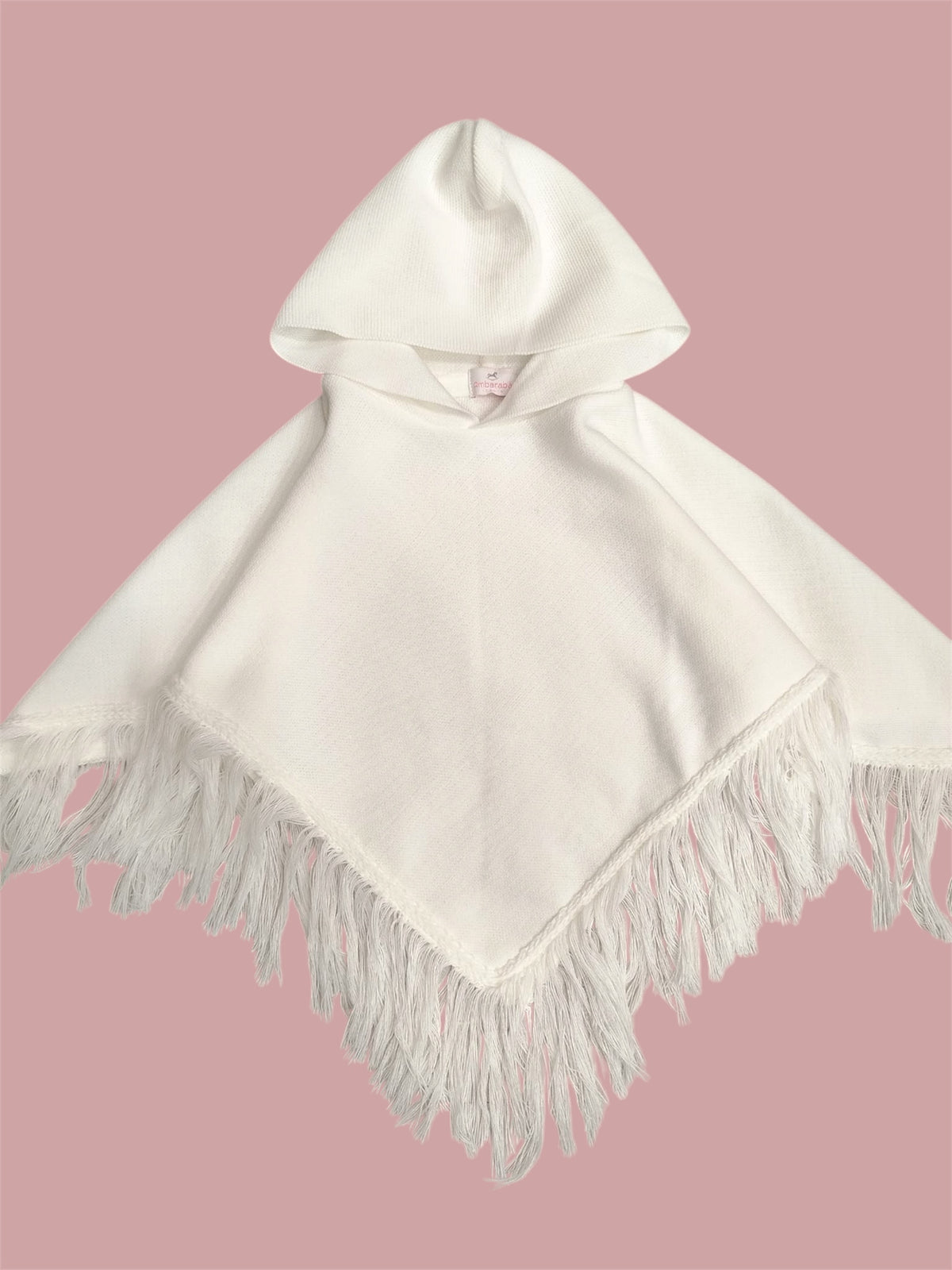 Ambarabà | Poncho bianco bambina