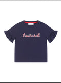 Trussardi | T-shirt blu rouches bambina