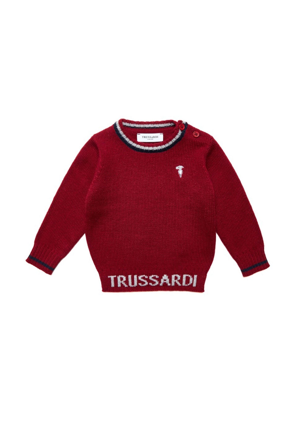 Trussardi | Maglione bordeaux lana neonato