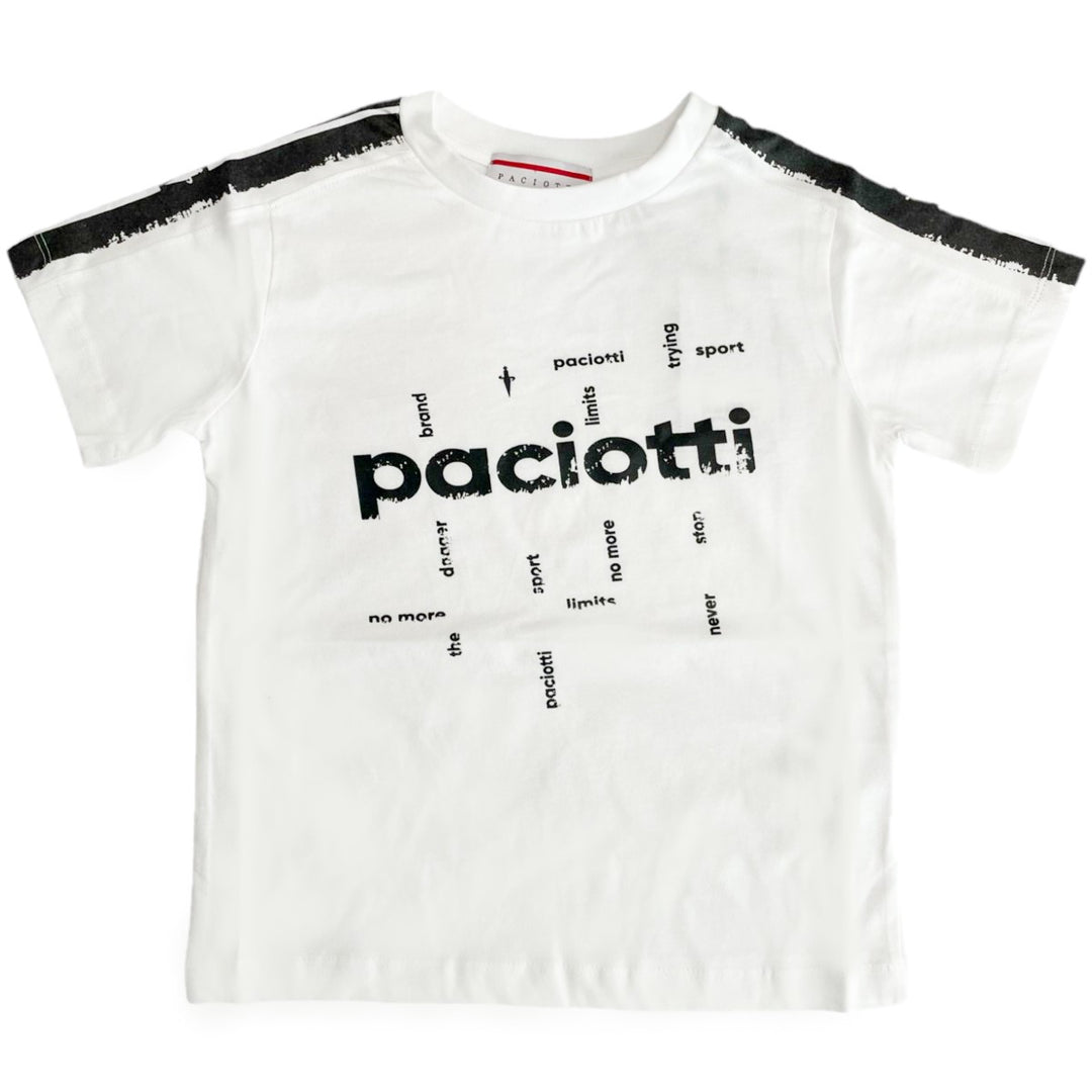 Paciotti | T-shirt bianca nera bambino