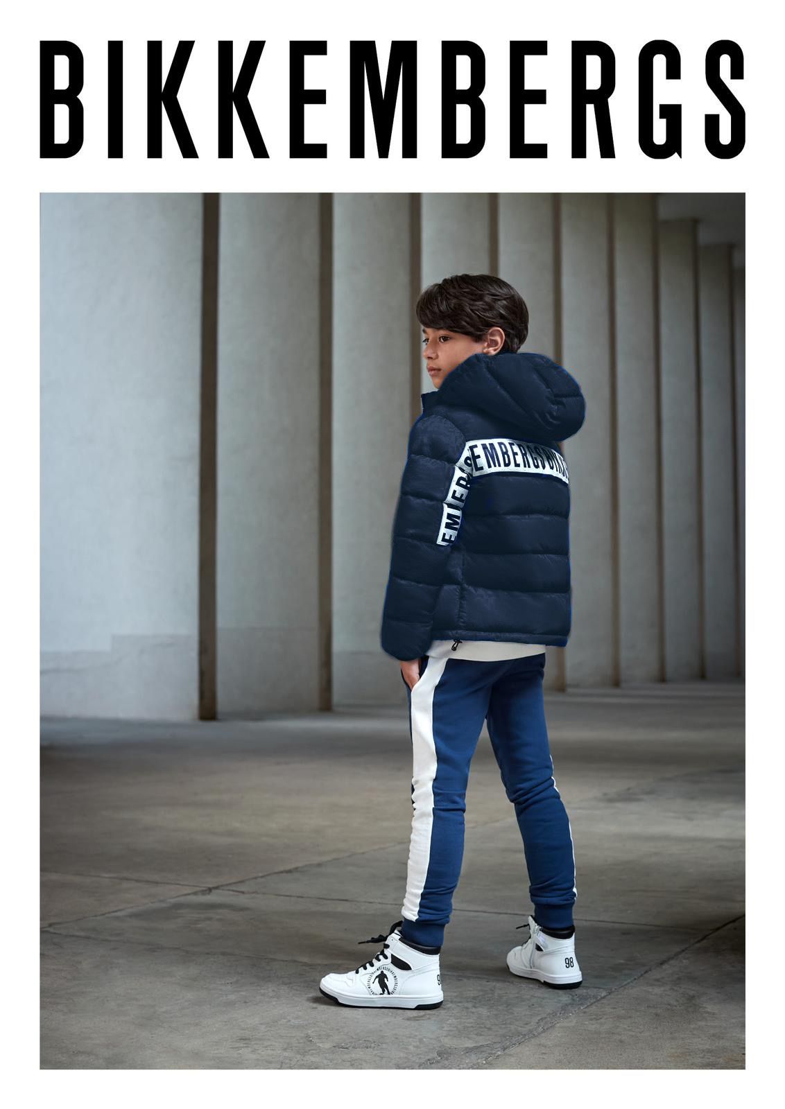 Bikkembergs | Giubbino blu bambino logo schiena