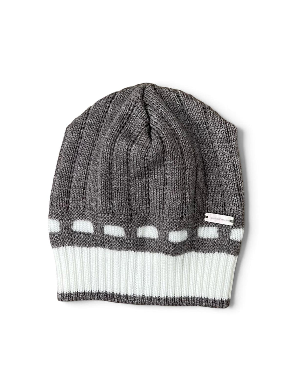 Colorichiari | Cappellino lana panna tortora