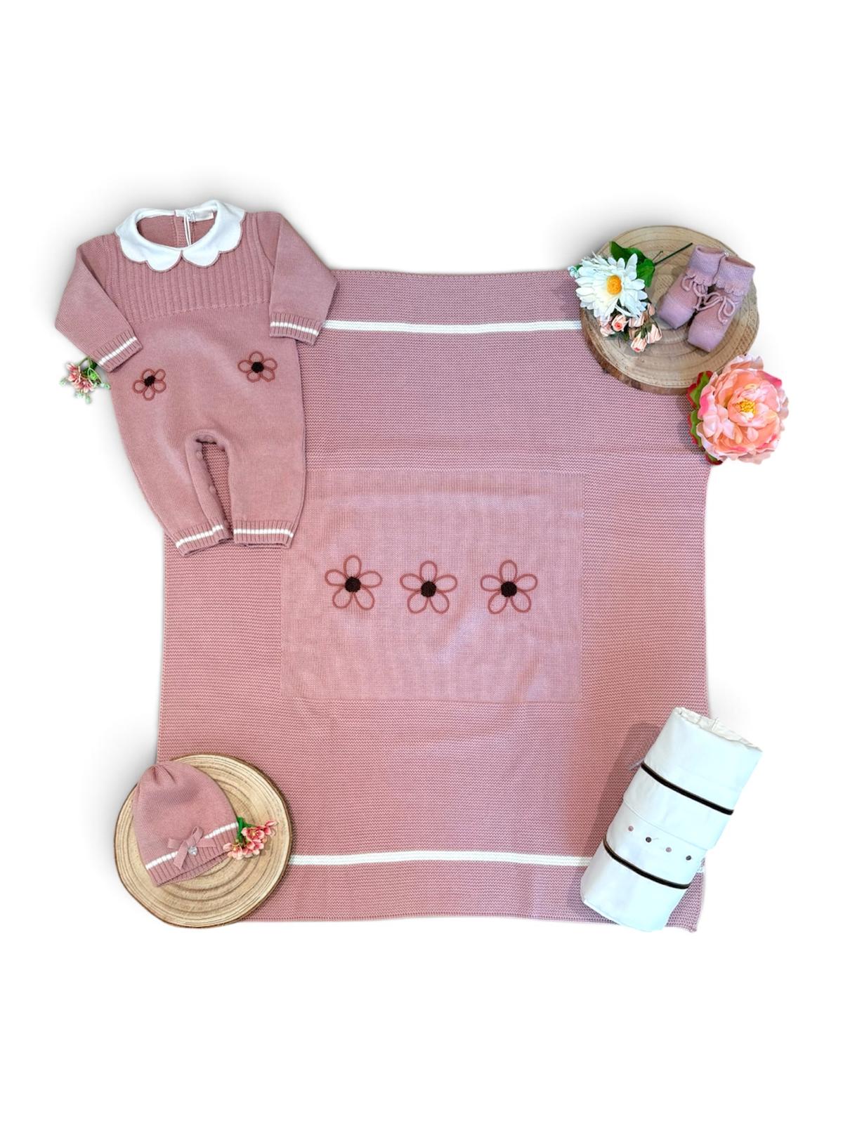Ninnaoh | Set nascita panna rosa fiori